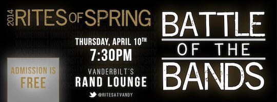 The Rites of Spring Battle of the Bands provides a great opportunity for local bands to play on a big stage--and for you to discover their music!