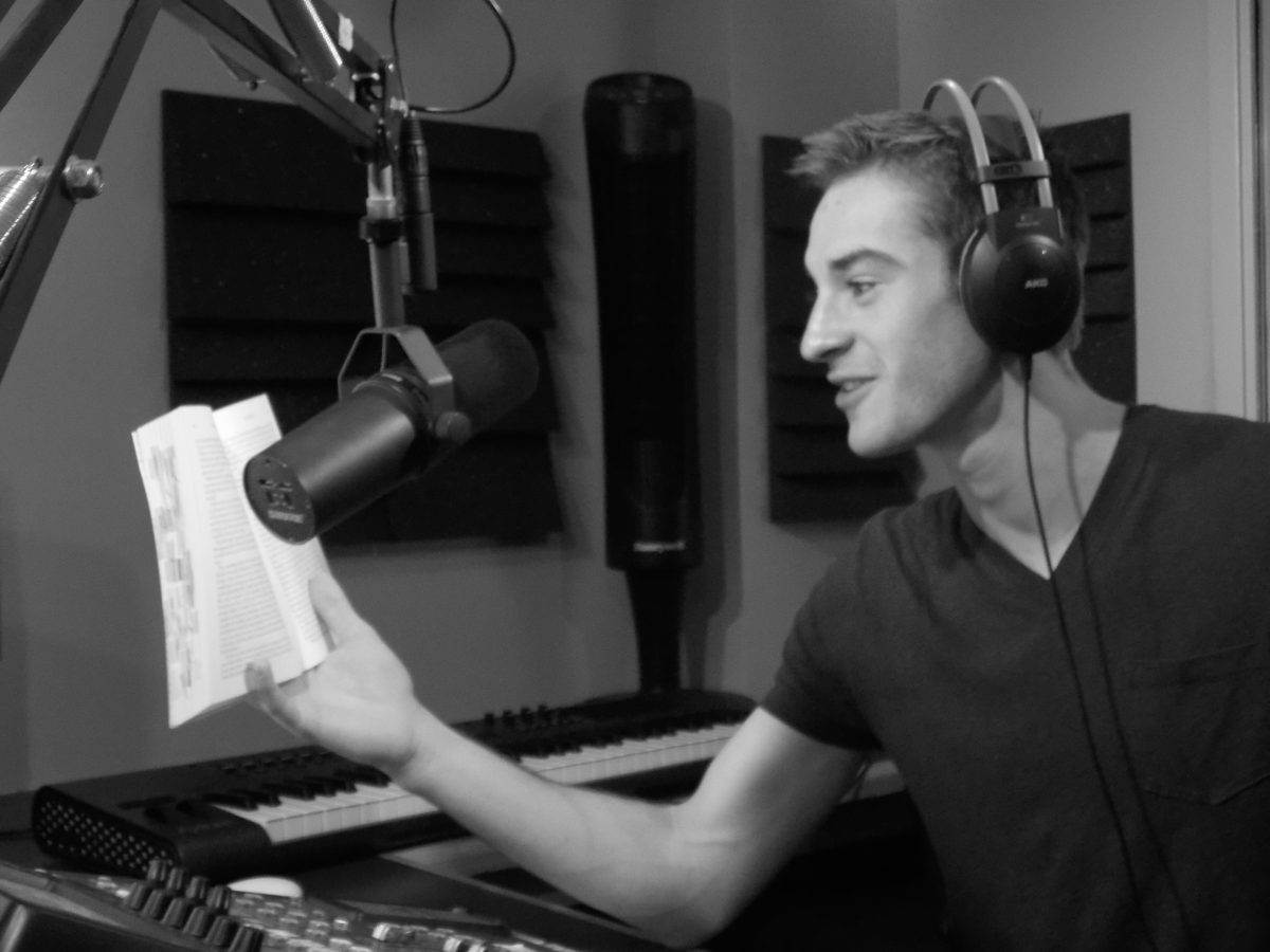 Josiah Williams in the studio. Photo by Jamison Stoike.